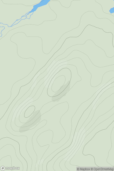 Thumbnail image for Barr Mor [Oban to Loch Fyne] [NM912300] showing contour plot for surrounding peak